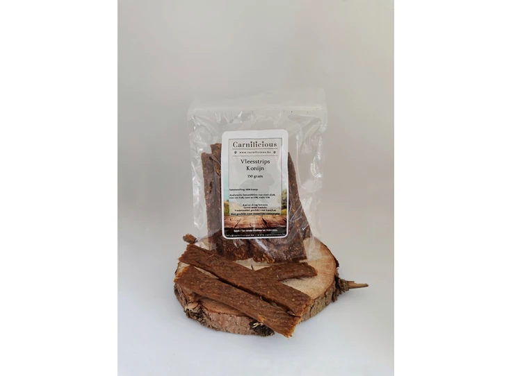 Carnilicious Vleesstrips Konijn 150 gram.jpg